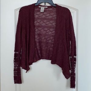Bohemian lace detailed sweater